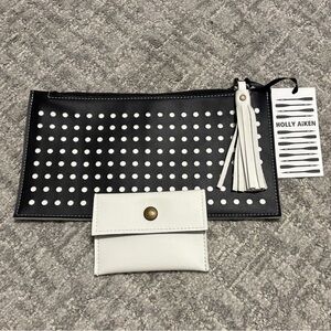 NWT Holly Aiken Large Blast Dots Wallet & Change Purse